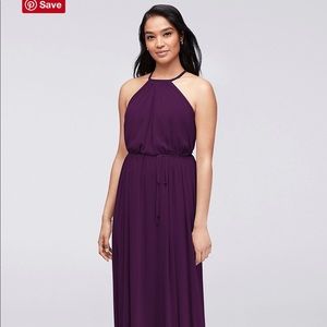 David’s bridal bridesmaid dress plum color